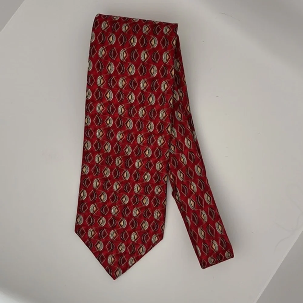 Ermenegildo Zegna Red Silk Tie Made in Italy‎